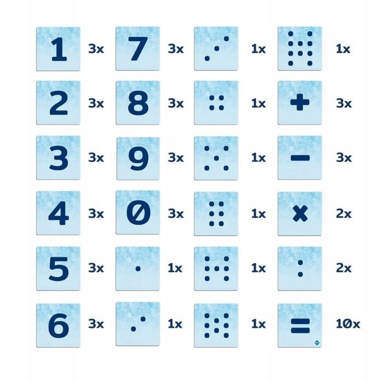 Coblo, nakładki na klocki, cyfry, 60 szt.