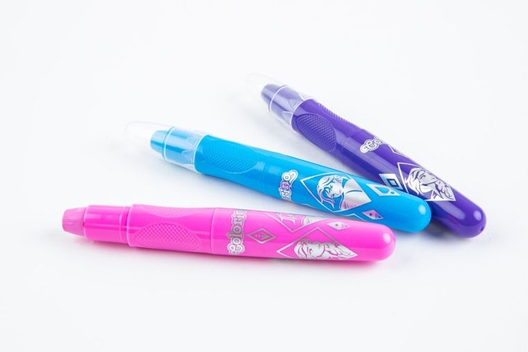 Colorino, Kraina Lodu, wykręcane żelowe kredki w sztyfcie, 12 kolorów