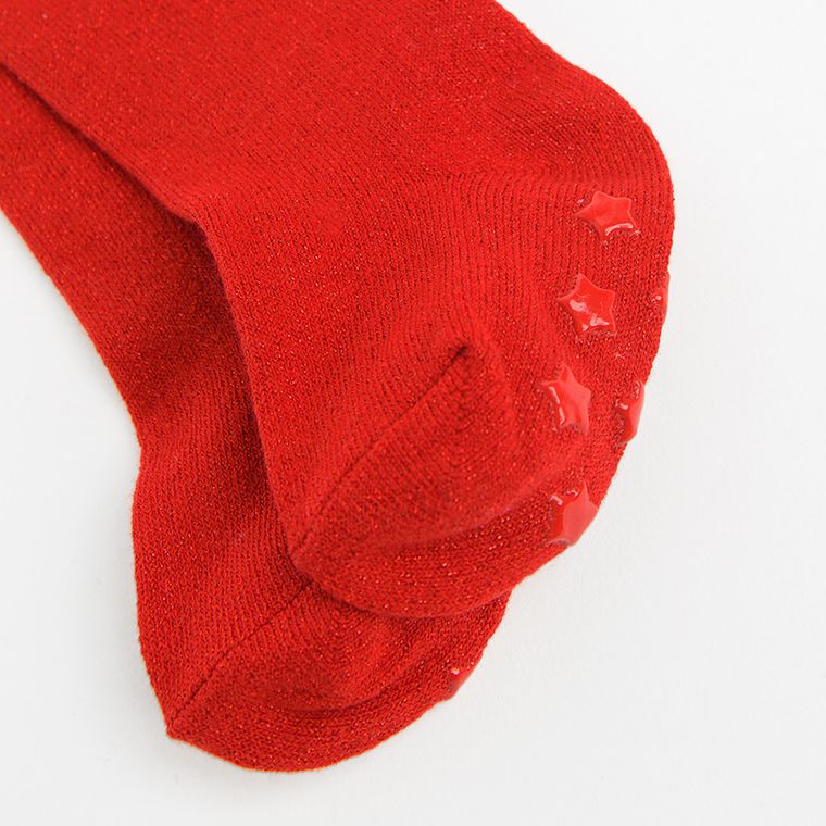 Cool Club, Antypoślizgowe rajstopy dziewczęce, czerwone