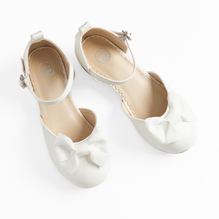 Cool Club, Baleriny na obcasie dziewczęce, białe