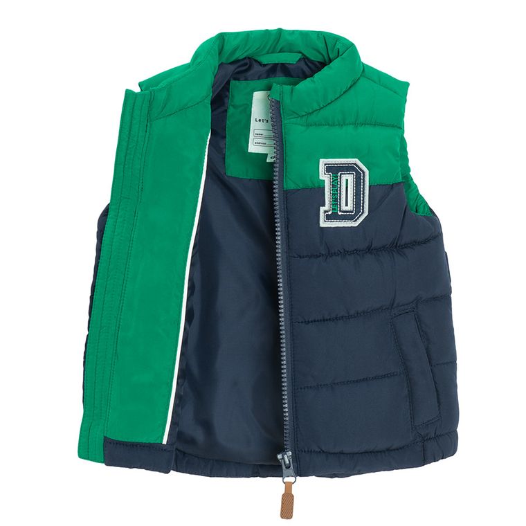 Cool Club, Bezrękawnik chłopięcy, granatowo-zielony