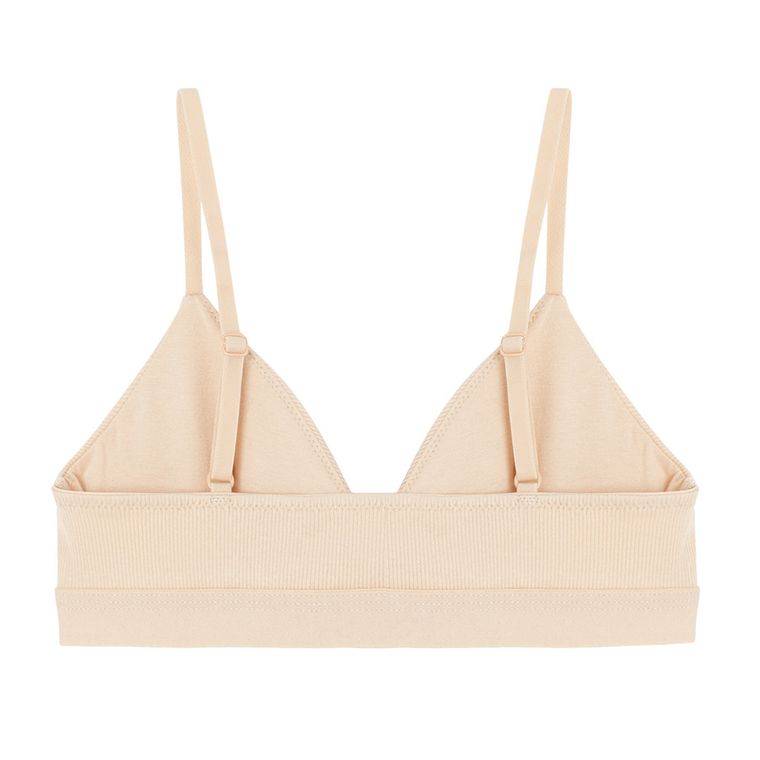 Cool Club, Biustonosz dziewczęcy, prążkowany, beżowy