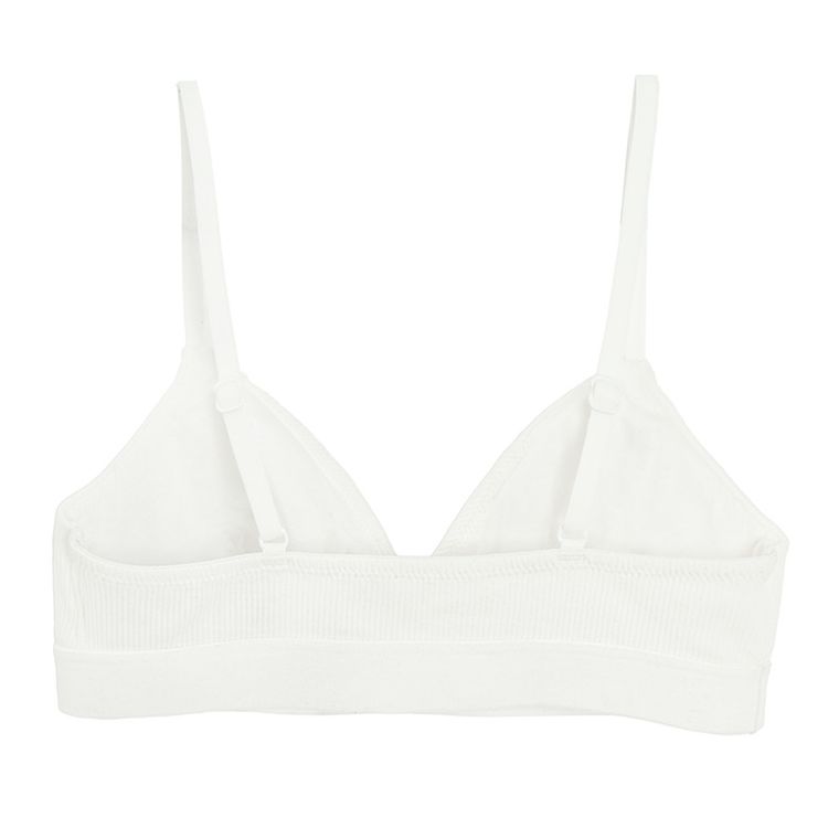 Cool Club, Biustonosz dziewczęcy, prążkowany, biały