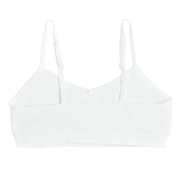 Cool Club, Biustonosz dziewczęcy, prążkowany, biały, mikrofibra, zestaw, 2 szt.