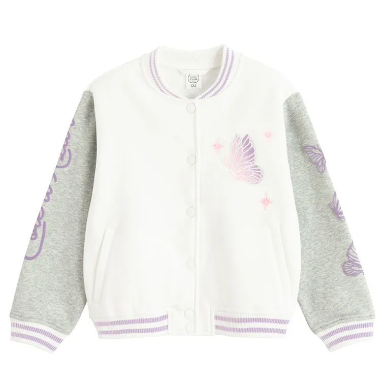 Cool Club, Bluza bejsbolówka dziewczęca, rozpinana, mix