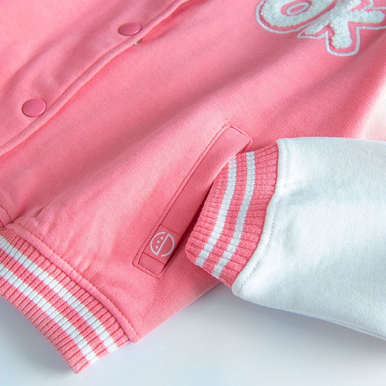 Cool Club, Bluza bomberka dziewczęca, rozpinana, różowa