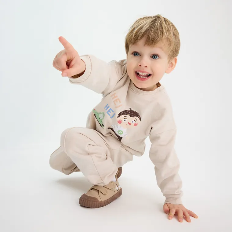 Cool Club, Bluza chłopięca, beżowa, Pucio