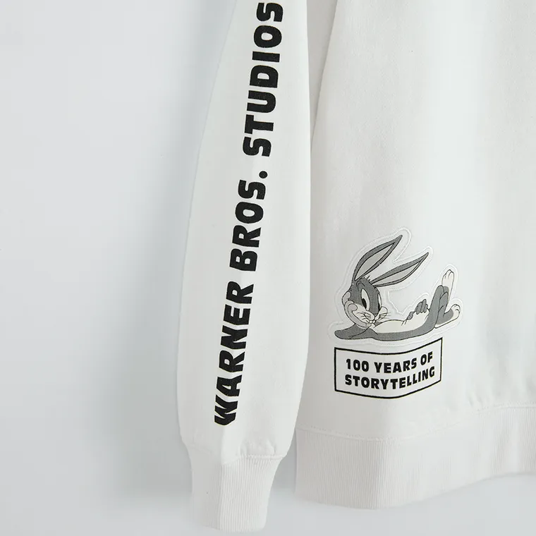 Cool Club, Bluza chłopięca, biała, Warner Bros