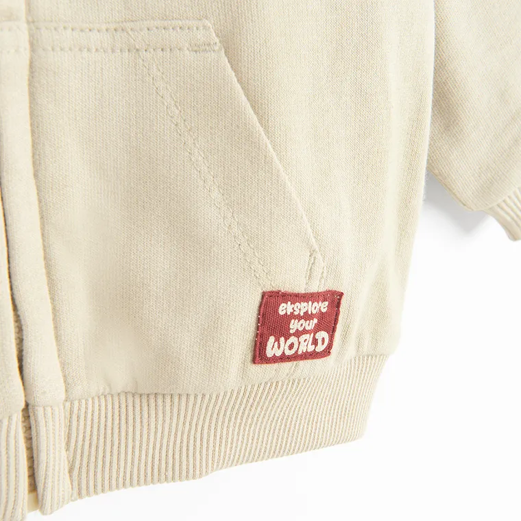 Cool Club, Bluza chłopięca, rozpinana, beżowa