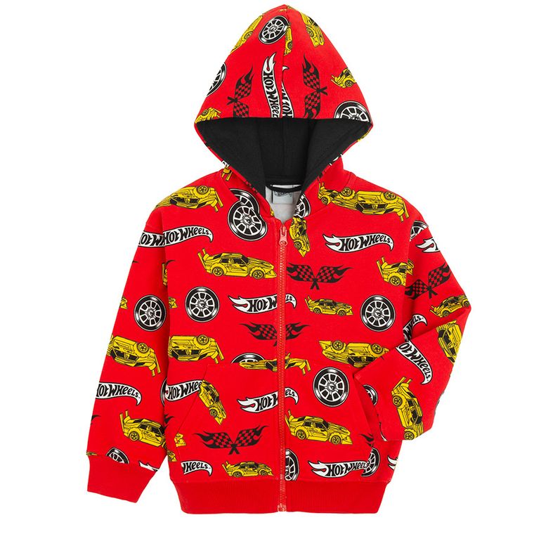 Cool Club, Bluza chłopięca, rozpinana, czerwona, Hot Wheels