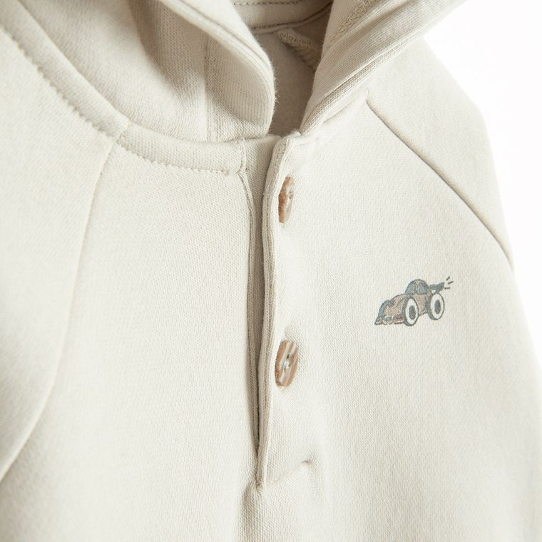 Cool Club, Bluza chłopięca z kapturem, beżowa