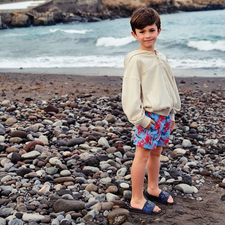 Cool Club, Bluza chłopięca z kapturem, rozpinana, baggy, beżowa