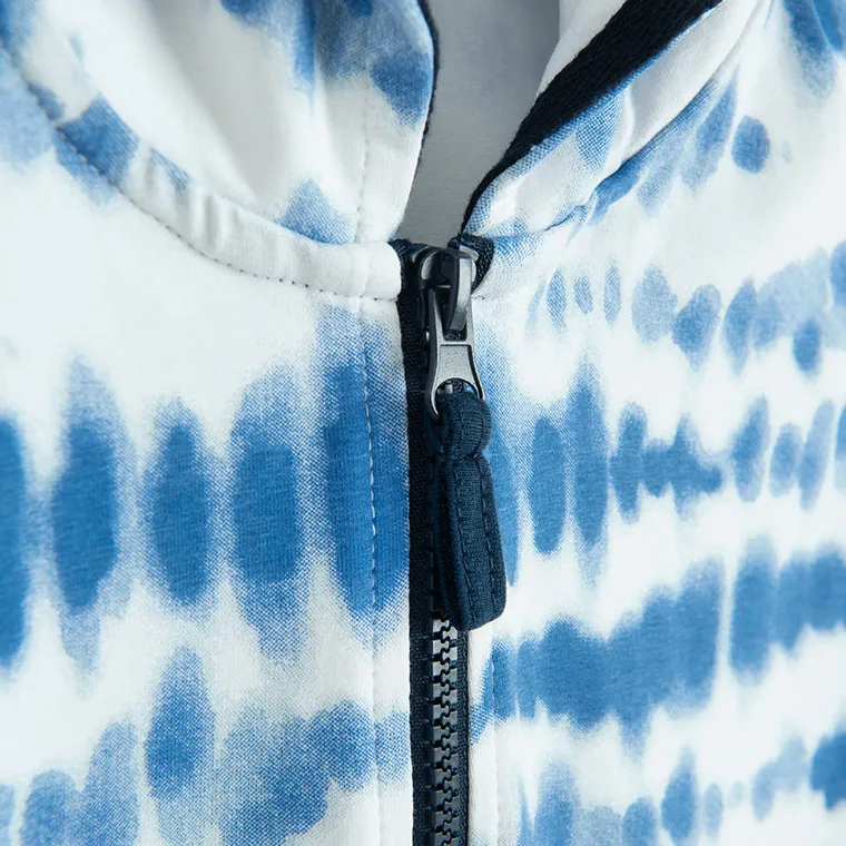 Cool Club, Bluza chłopięca z kapturem, rozpinana, baggy, biała