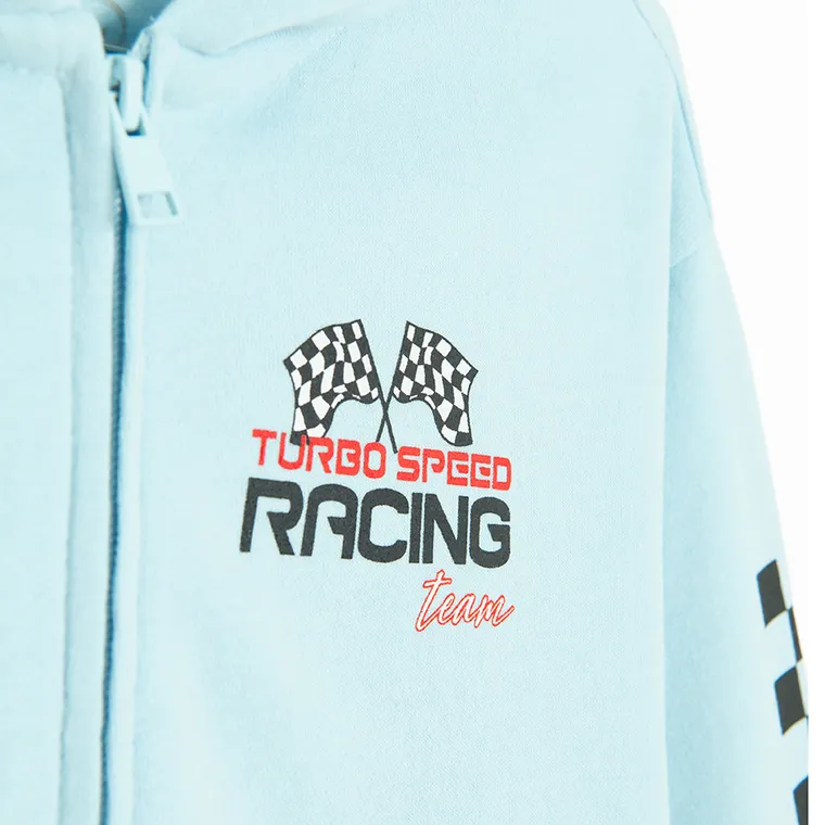 Cool Club, Bluza chłopięca z kapturem, rozpinana, ocieplana, niebieska