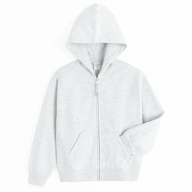 Cool Club, Bluza chłopięca z kapturem, rozpinana, ocieplana, szara
