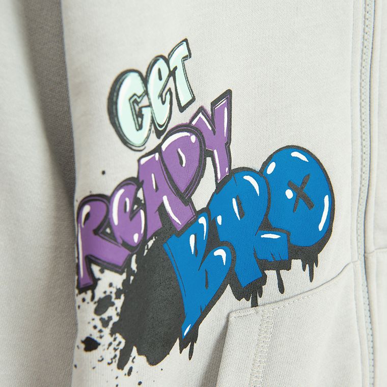 Cool Club, Bluza chłopięca z kapturem, rozpinana, szara