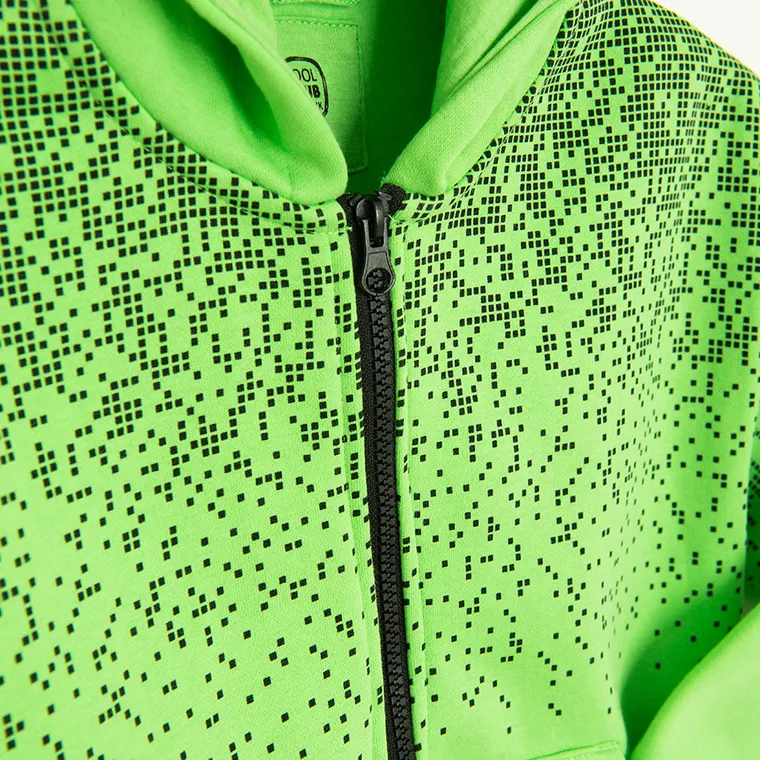 Cool Club, Bluza chłopięca z kapturem, rozpinana, zielona