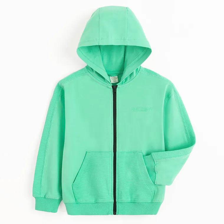 Cool Club, Bluza chłopięca z kapturem, rozpinana, zielona