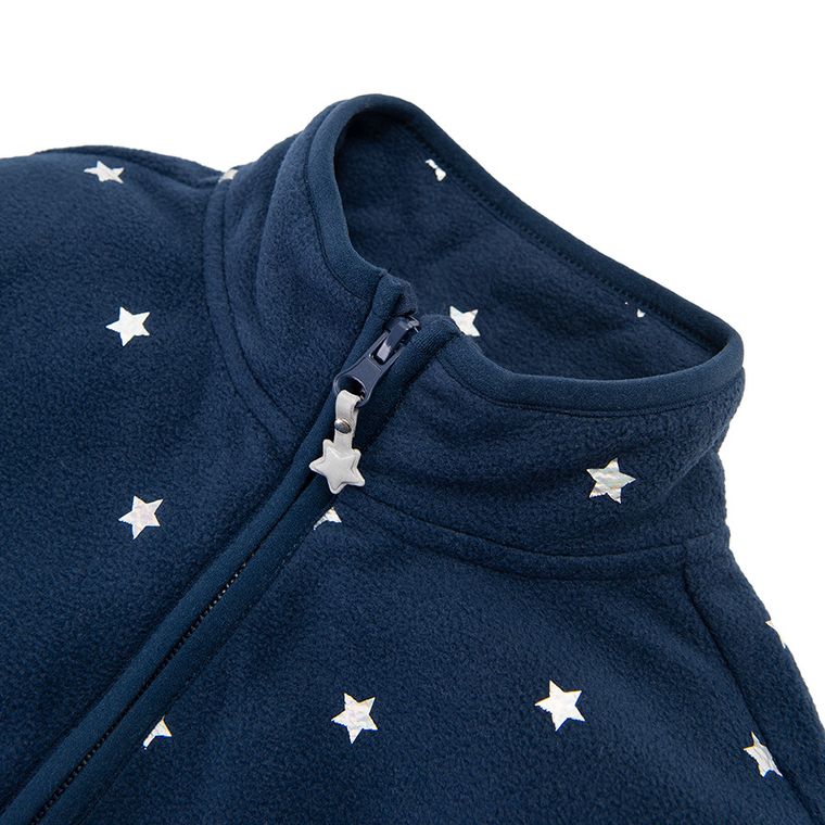Cool Club, Bluza dziewczęca polarowa, rozpinana, granatowa, gwiazdki