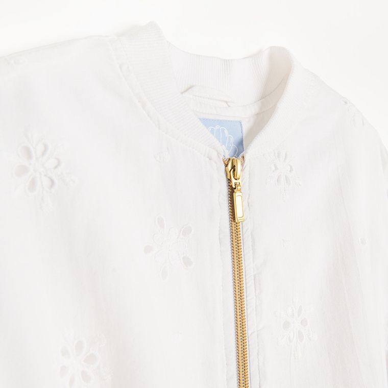 Cool Club, Bluza dziewczęca, rozpinana, biała