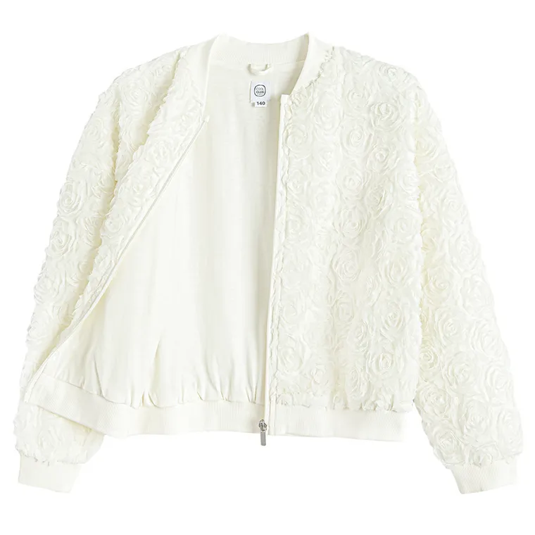 Cool Club, Bluza dziewczęca, rozpinana, biała