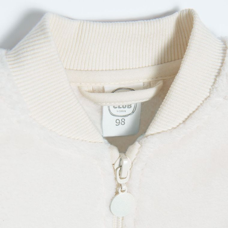 Cool Club, Bluza dziewczęca, rozpinana, ecru