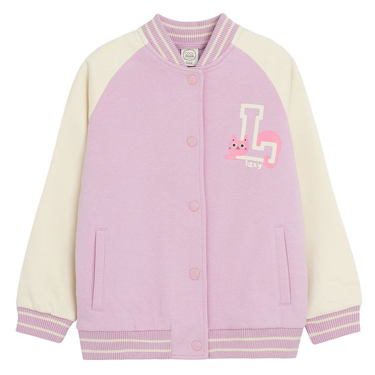 Cool Club, Bluza dziewczęca, rozpinana, fioletowa