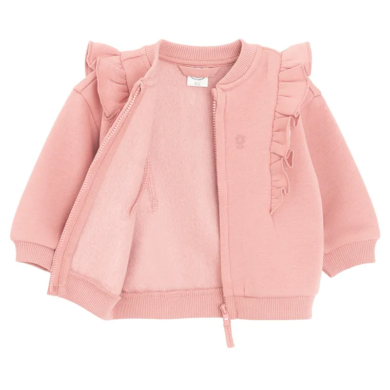 Cool Club, Bluza dziewczęca, rozpinana, ocieplana, różowa