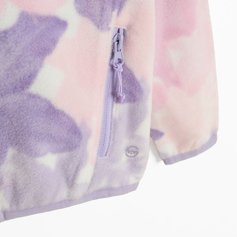 Cool Club, Bluza dziewczęca, rozpinana, polarowa, fioletowo-różowa