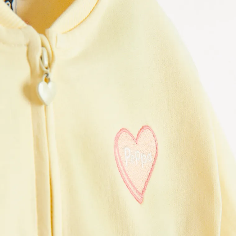 Cool Club, Bluza dziewczęca, rozpinana, żółta, Świnka Peppa
