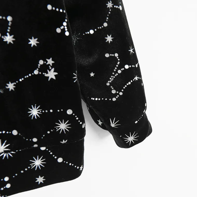 Cool Club, Bluza dziewczęca, welurowa, czarna