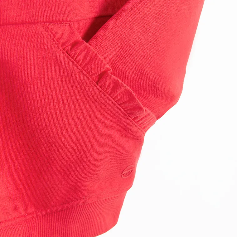 Cool Club, Bluza dziewczęca z kapturem, rozpinana, czerwona