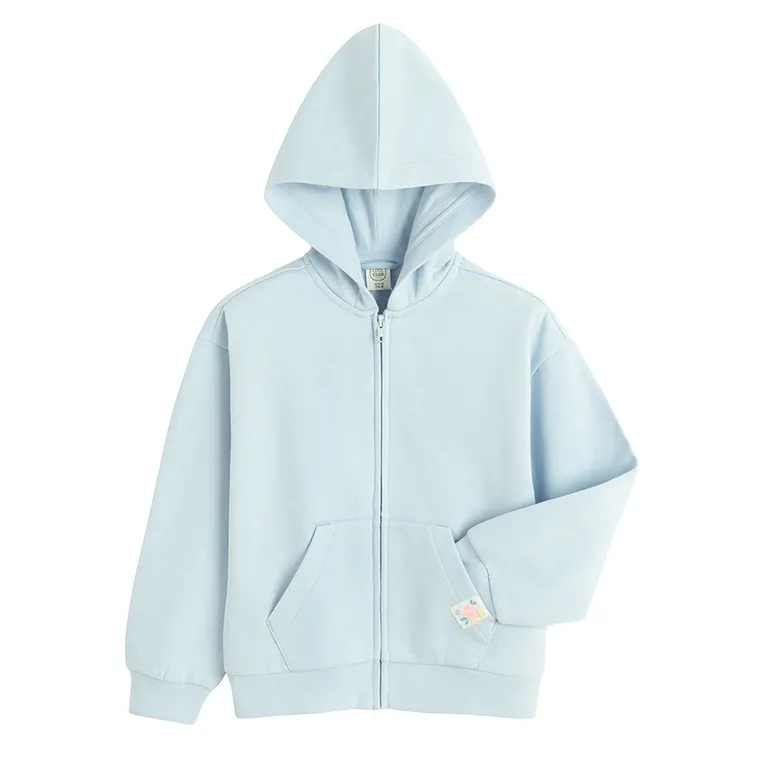 Cool Club, Bluza dziewczęca z kapturem, rozpinana, niebieska