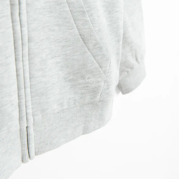 Cool Club, Bluza dziewczęca z kapturem, rozpinana, ocieplana, szara melanż