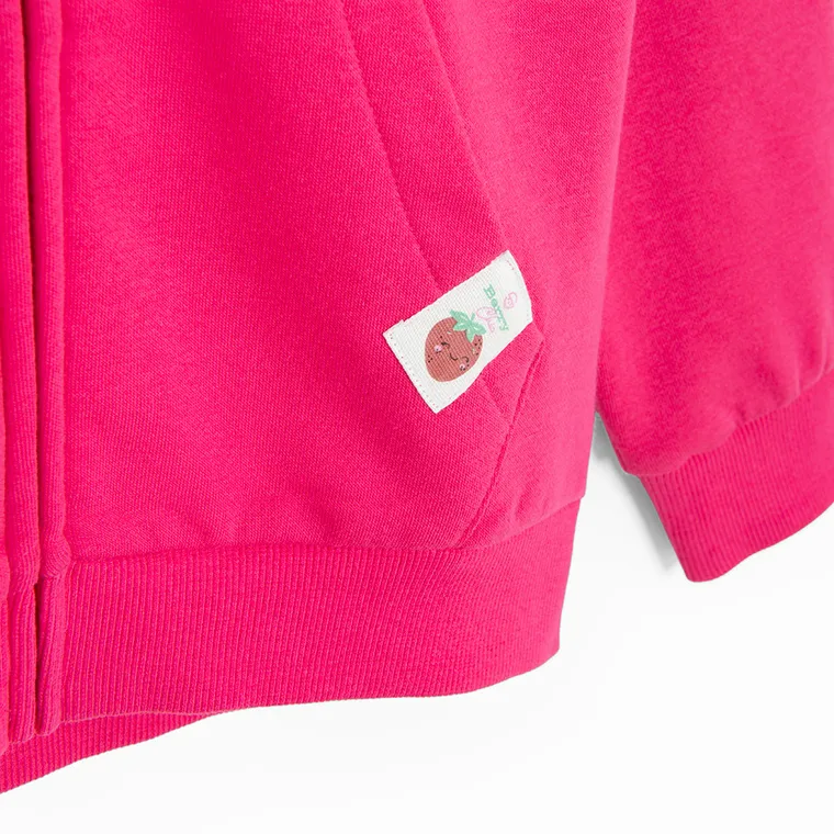 Cool Club, Bluza dziewczęca z kapturem, rozpinana, różowa
