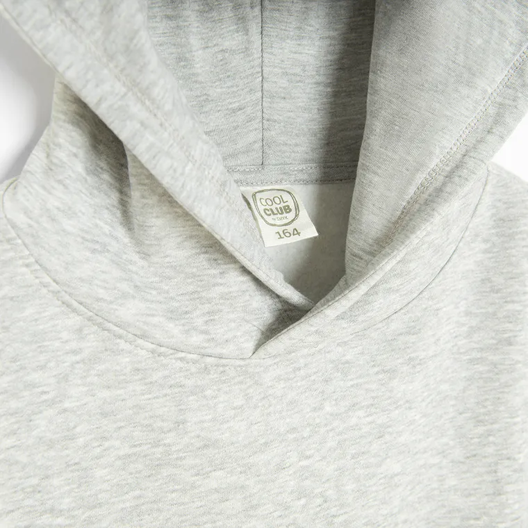 Cool Club, Bluza dziewczęca z kapturem, szara