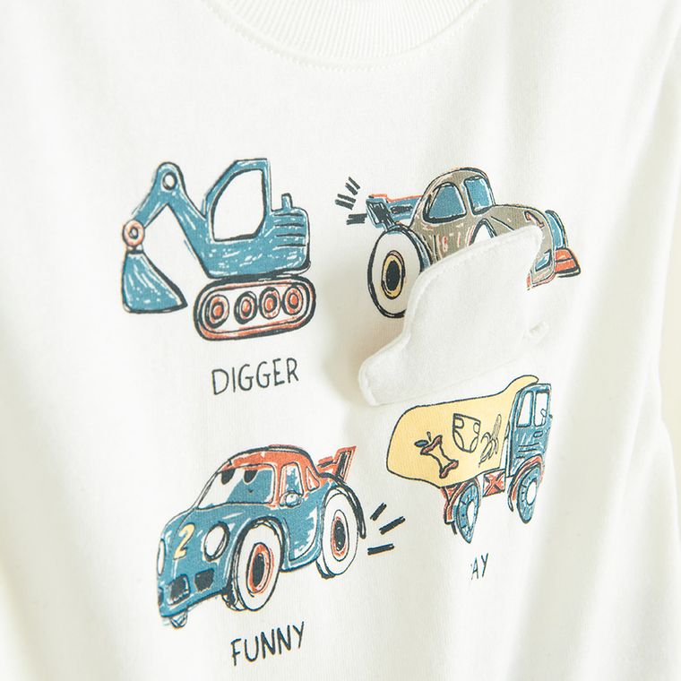 Cool Club, Bluzka chłopięca z długim rękawem, biała