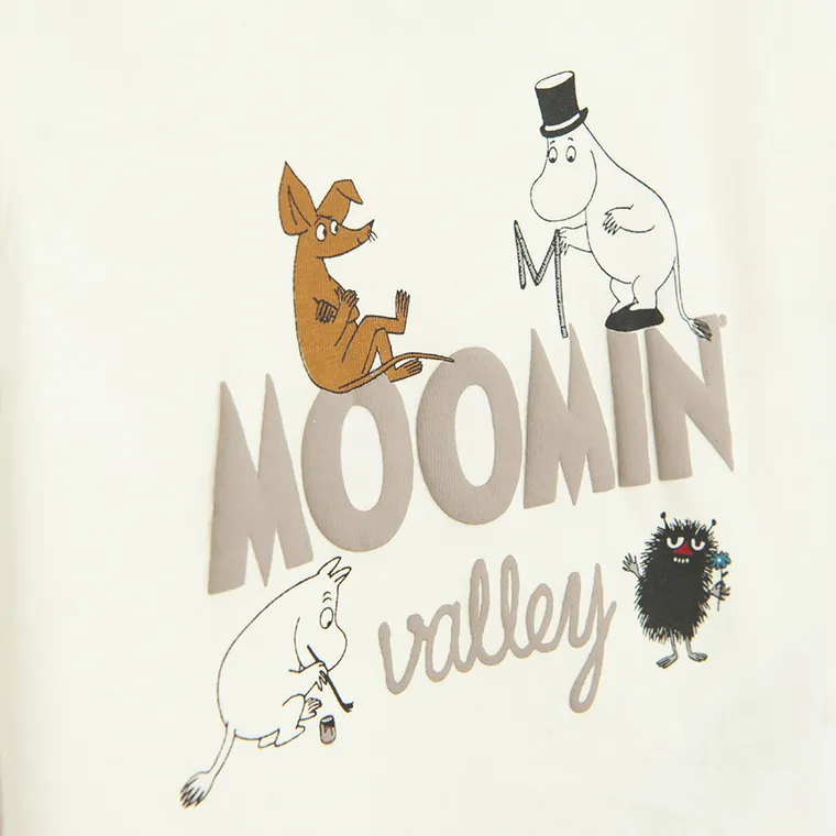 Cool Club, Bluzka chłopięca z długim rękawem, biała, Muminki