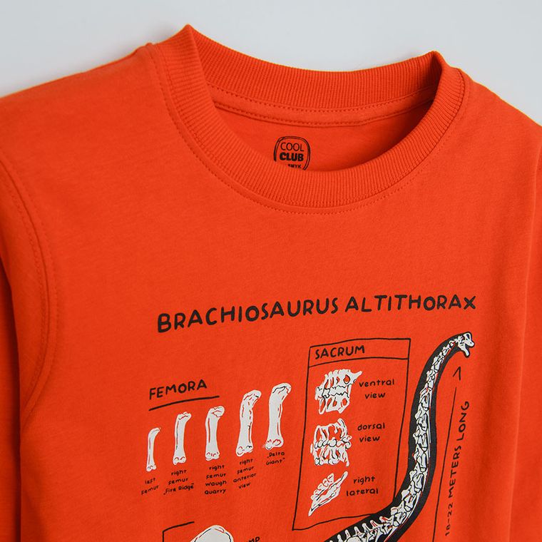 Cool Club, Bluzka chłopięca z długim rękawem, czerwona