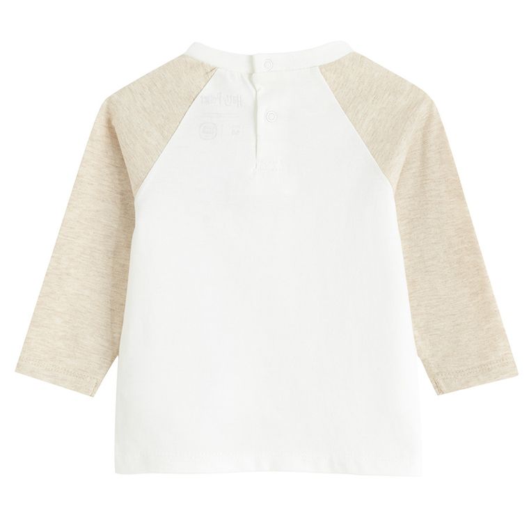 Cool Club, Bluzka chłopięca z długim rękawem, ecru, Harry Potter