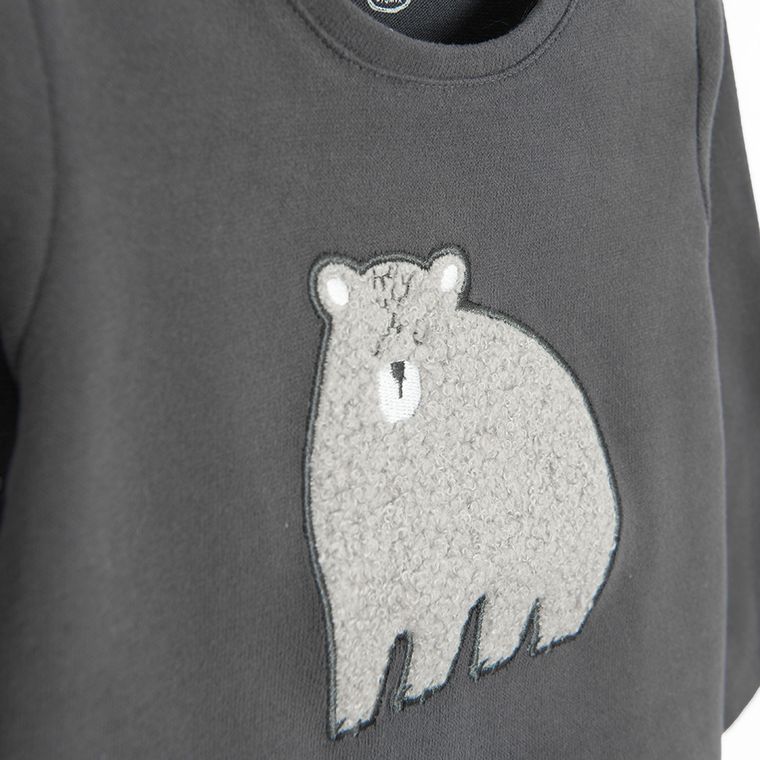 Cool Club, Bluzka chłopięca z długim rękawem, szara