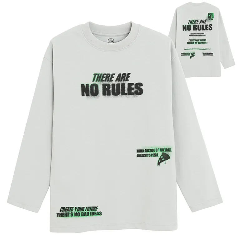 Cool Club, Bluzka chłopięca z długim rękawem, szara