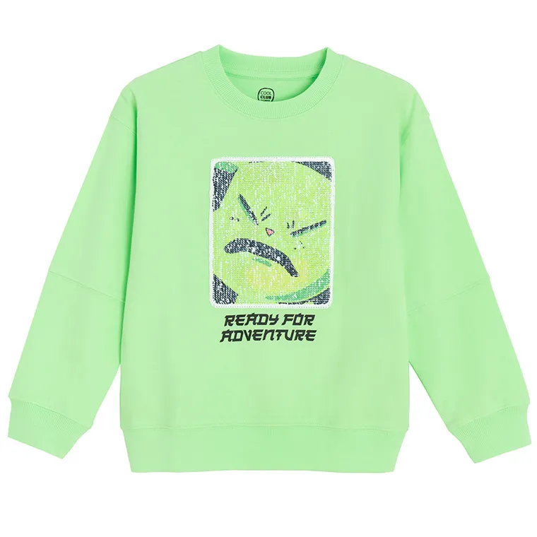 Cool Club, Bluzka chłopięca z długim rękawem, zielona