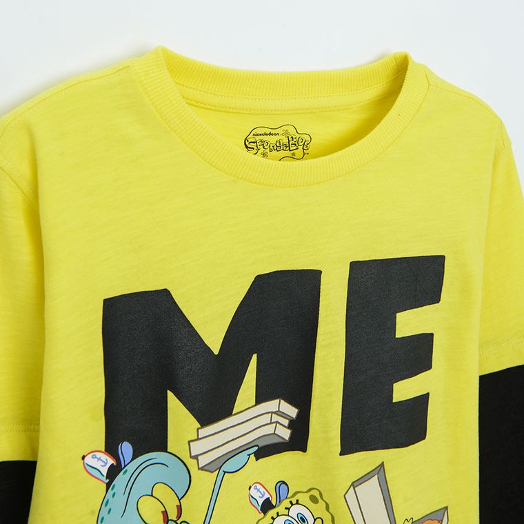 Cool Club, Bluzka chłopięca z długim rękawem, żółto-czarna, SpongeBob