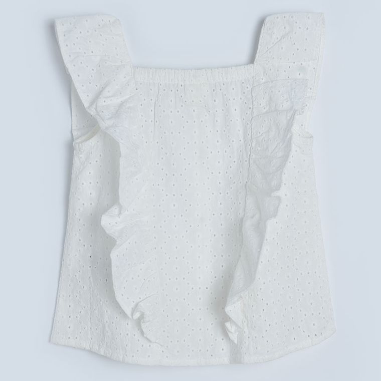 Cool Club, Bluzka dziewczęca bez rękawów, biała