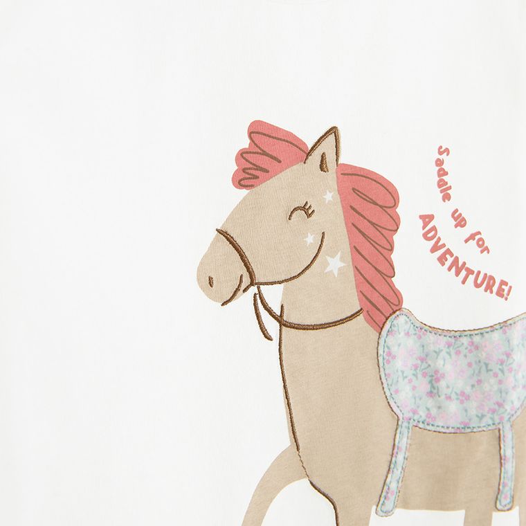 Cool Club, Bluzka dziewczęca z długim rękawem, biała