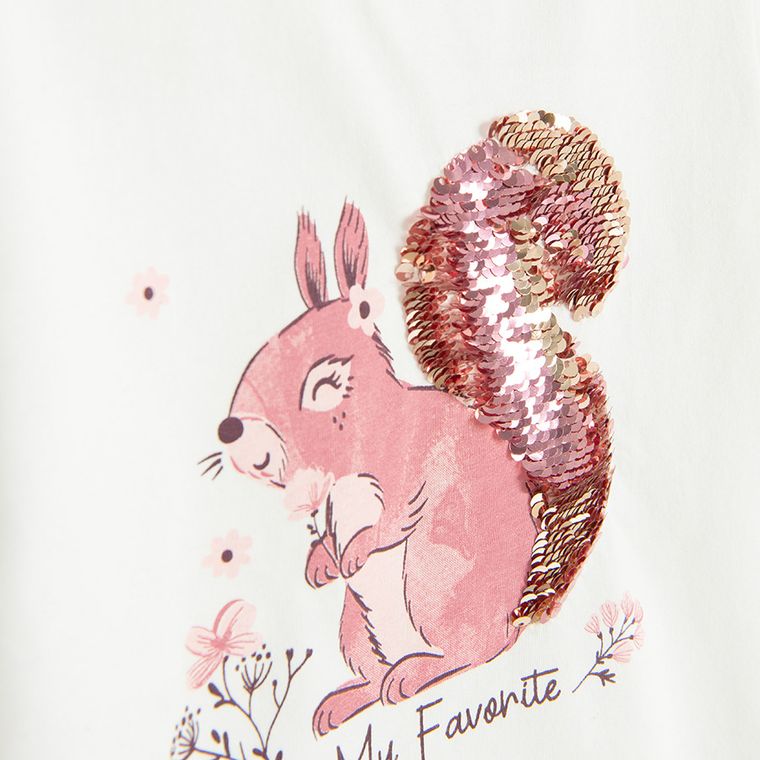 Cool Club, Bluzka dziewczęca z długim rękawem, biała