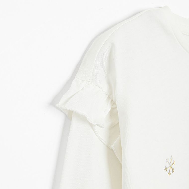 Cool Club, Bluzka dziewczęca z długim rękawem, biała