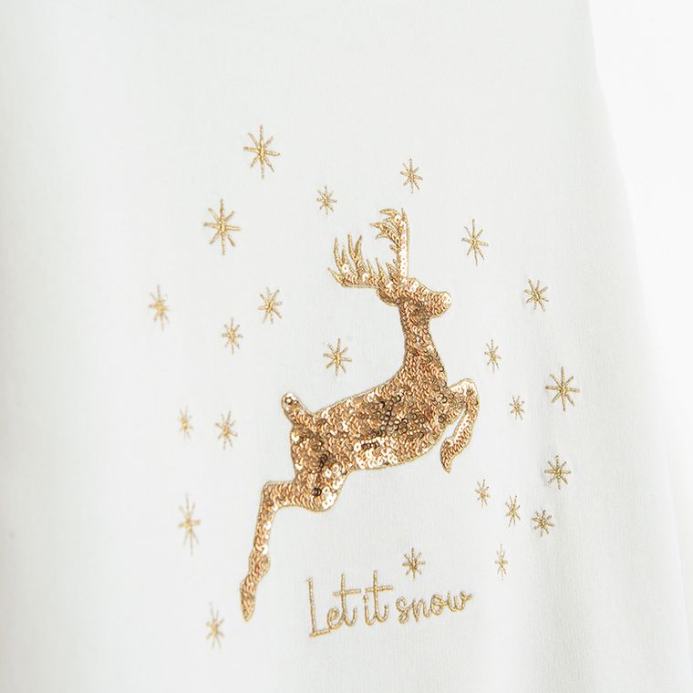 Cool Club, Bluzka dziewczęca z długim rękawem, biała