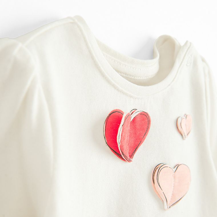 Cool Club, Bluzka dziewczęca z długim rękawem, biała, Hello Kitty